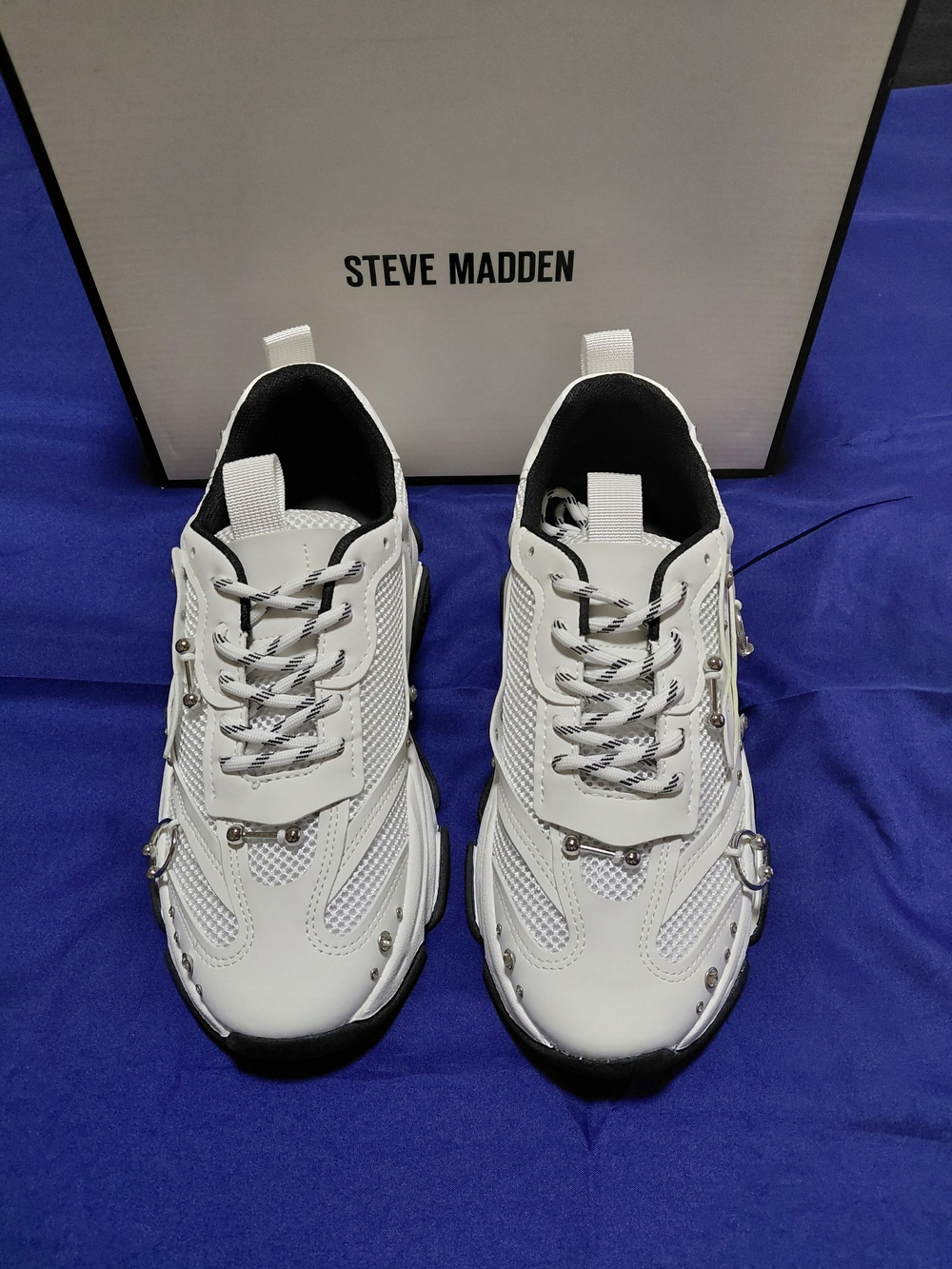 Steve Madden Possessuon-P Chunky Studded Women's Sneakers - Picture 3 of 13